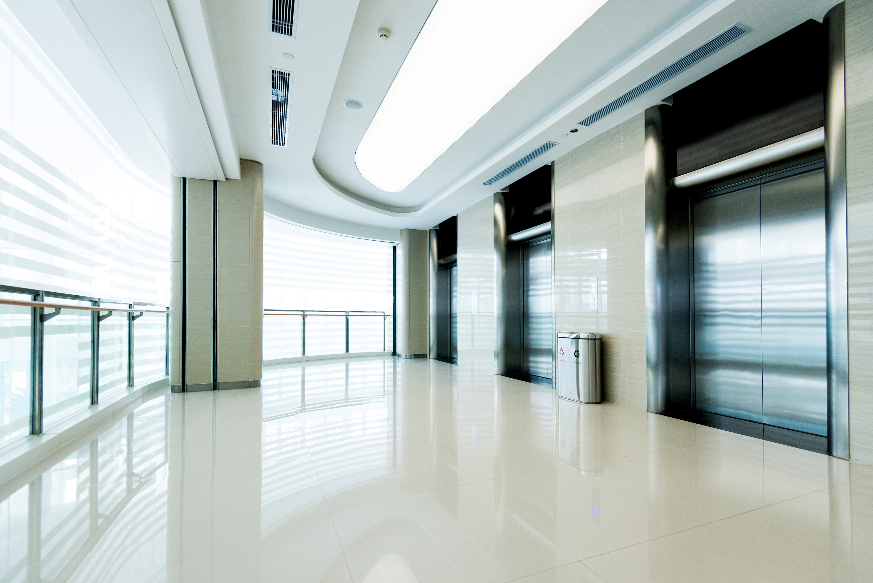Elevators in modern medical clinic